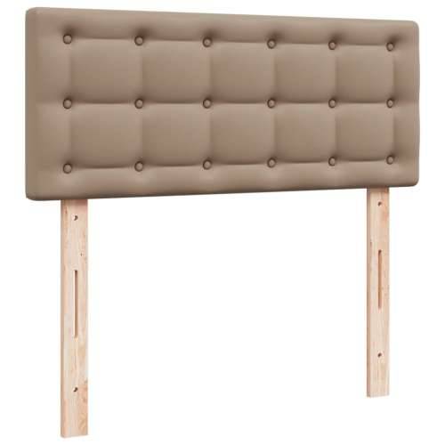 Krevet s oprugama i madrac cappuccino 90x190 cm od umjetne kože - Boja cappuccina 90 x 190 cm gumbi Cijena