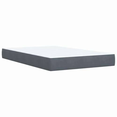 Box spring krevet s madracem tamnosivi 120 x 200 cm baršunasti Tamno siva 120 x 200 cm gumbi Cijena