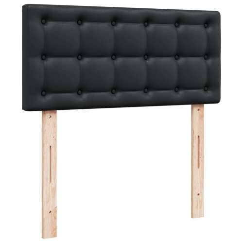 Krevet s oprugama i madracem crni 100x200 cm od umjetne kože - Crna 100 x 200 cm gumbi Cijena