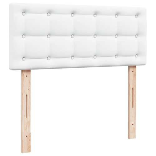Krevet s oprugama i madracem bijeli 120x200 cm od umjetne kože - Bijela 120 x 200 cm gumbi Cijena