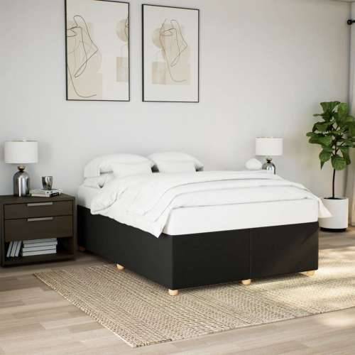 Okvir za krevet bez madraca crni 140 x 190 cm od tkanine - Crna 140 x 190 cm Cijena