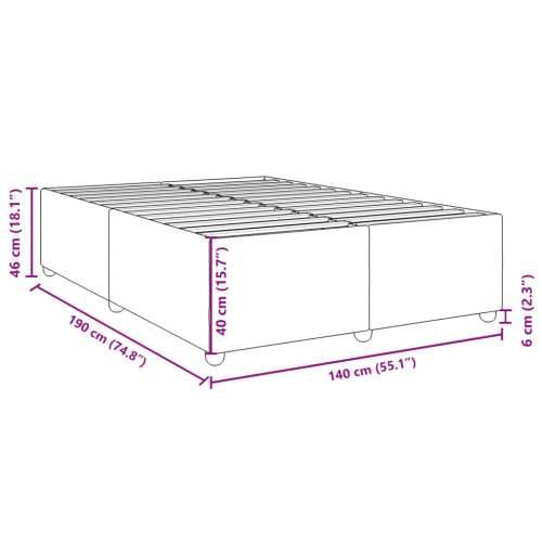 Okvir za krevet bez madraca crni 140 x 190 cm od tkanine - Crna 140 x 190 cm Cijena