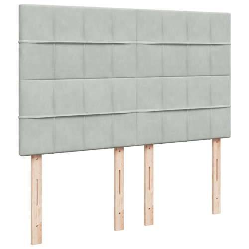 Krevet s oprugama i madracem svjetlosivi 160x200 cm baršunasti Svjetlosiva 160 x 200 cm Blok s kvadratima Cijena