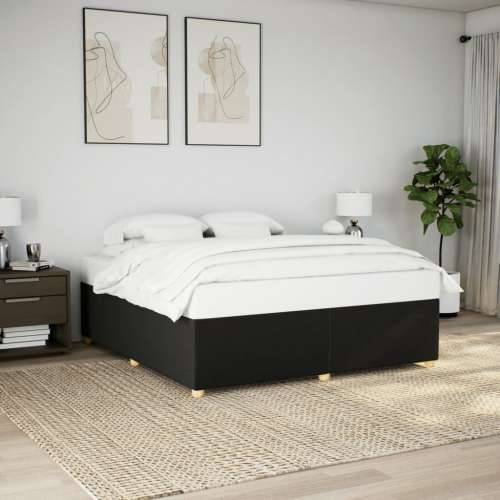 Okvir za krevet bez madraca crni 200x200 cm od tkanine - Crna 200 x 200 cm Cijena
