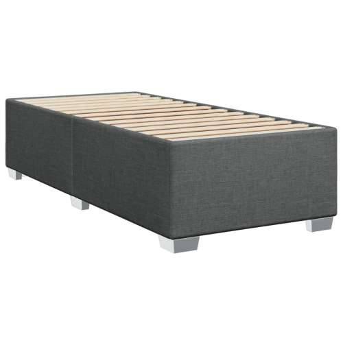 Krevet s oprugama i madracem tamnosivi 90x200 cm od tkanine Tamno siva 90 x 200 cm Blok s kvadratima Cijena