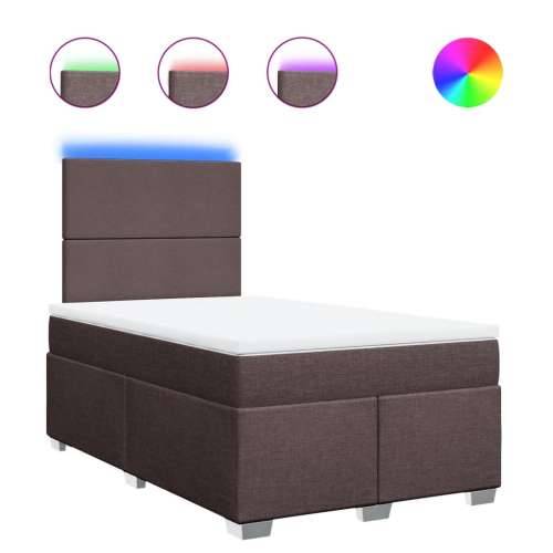 Krevet box spring s madracem tamnosmeđi 120 x 190 cm od tkanine - Tamno smeđa 120 x 190 cm Gladak dizajn Cijena