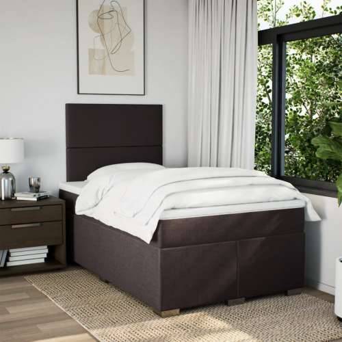 Krevet box spring s madracem tamnosmeđi 120 x 190 cm od tkanine - Tamno smeđa 120 x 190 cm Gladak dizajn Cijena