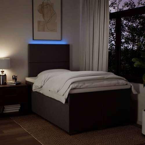 Krevet box spring s madracem tamnosmeđi 120 x 190 cm od tkanine - Tamno smeđa 120 x 190 cm Gladak dizajn Cijena