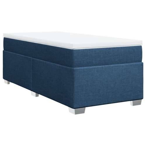 Krevet s oprugama i madracem plavi 90 x 200 cm od tkanine - Plava 90 x 200 cm Cijena