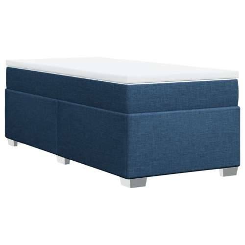 Krevet s oprugama i madracem plavi 90 x 200 cm od tkanine - Plava 90 x 200 cm Cijena