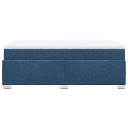 Krevet s oprugama i madracem plavi 120 x 200 cm od tkanine - Plava 120 x 200 cm Cijena