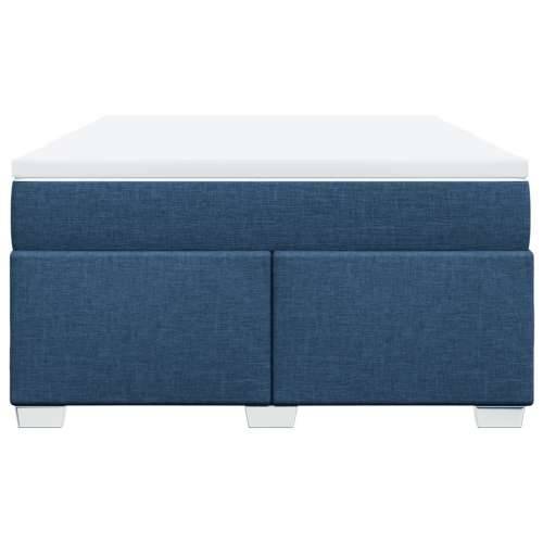 Krevet s oprugama i madracem plavi 140 x 190 cm od tkanine - Plava 140 x 190 cm Cijena
