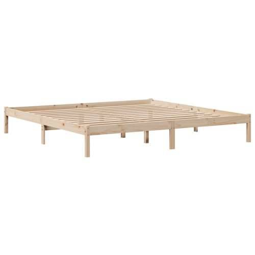 Okvir kreveta bez madraca 200 x 200 cm od masivne borovine - Prirodna 200 x 200 cm Cijena