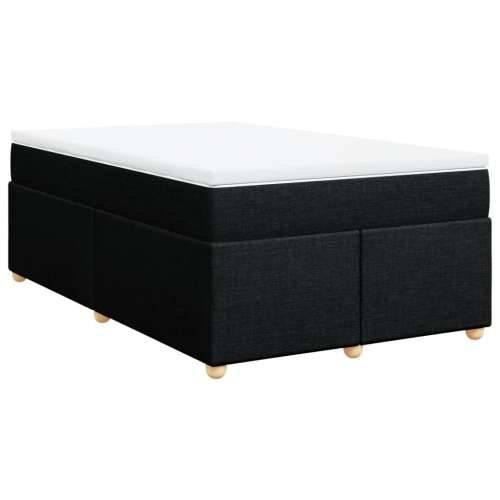 Krevet s oprugama i madracem crni 120 x 200cm od tkanine - Crna 120 x 200 cm Cijena