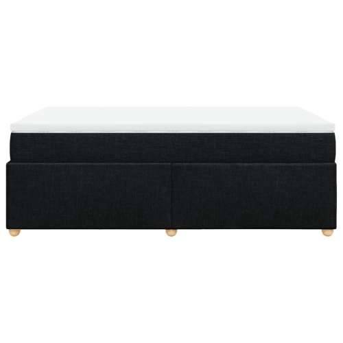 Krevet s oprugama i madracem crni 120 x 200cm od tkanine - Crna 120 x 200 cm Cijena