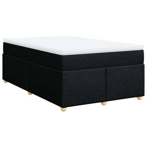 Krevet s oprugama i madracem crni 120 x 200cm od tkanine - Crna 120 x 200 cm Cijena