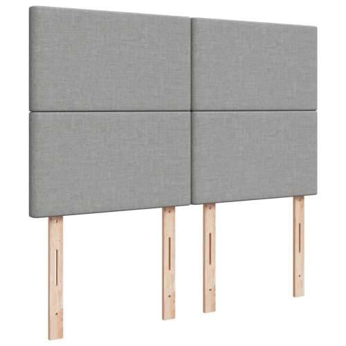 Krevet box spring s madracem svjetlosivi 140x200 cm od tkanine Svjetlosiva 140 x 200 cm Gladak dizajn Cijena