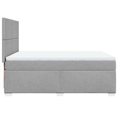 Krevet box spring s madracem svjetlosivi 140x200 cm od tkanine Svjetlosiva 140 x 200 cm Gladak dizajn Cijena