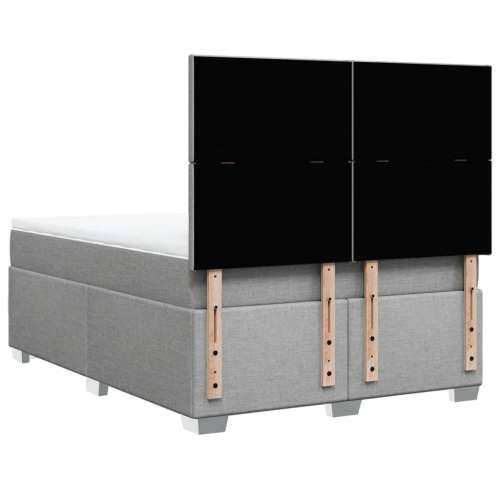 Krevet box spring s madracem svjetlosivi 140x200 cm od tkanine Svjetlosiva 140 x 200 cm Gladak dizajn Cijena