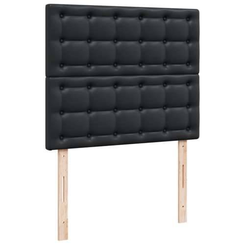 Krevet s oprugama i madracem crni 120 x 200 cm od umjetne kože - Crna 120 x 200 cm gumbi Cijena