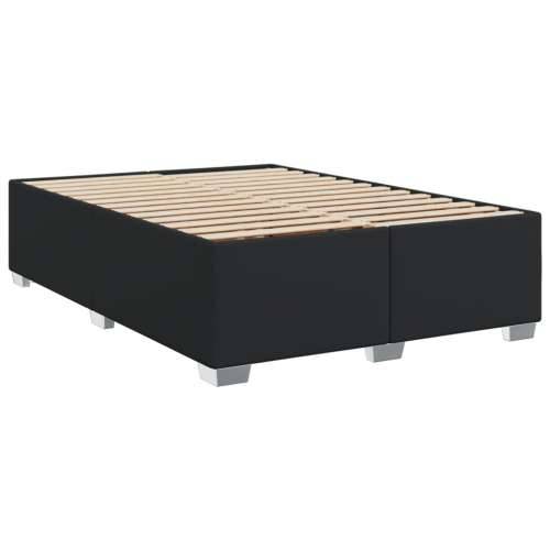Krevet s oprugama i madracem crni 160 x 200 cm od umjetne kože - Crna 160 x 200 cm gumbi Cijena