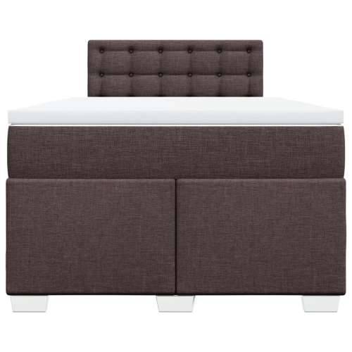 Krevet box spring s madracem tamnosmeđi 120 x 190 cm od tkanine - Tamno smeđa 120 x 190 cm gumbi Cijena