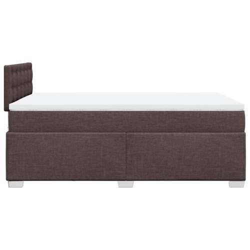 Krevet box spring s madracem tamnosmeđi 120 x 190 cm od tkanine - Tamno smeđa 120 x 190 cm gumbi Cijena