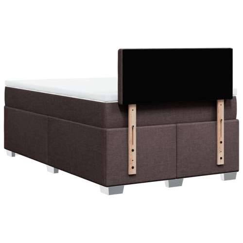 Krevet box spring s madracem tamnosmeđi 120 x 190 cm od tkanine - Tamno smeđa 120 x 190 cm gumbi Cijena