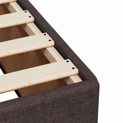 Krevet box spring s madracem tamnosmeđi 120 x 190 cm od tkanine - Tamno smeđa 120 x 190 cm gumbi Cijena