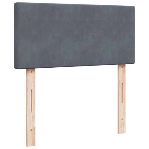 Box spring krevet s madracem tamnosivi 90x190 cm baršunasti - Tamno siva 90 x 190 cm Gladak dizajn Cijena