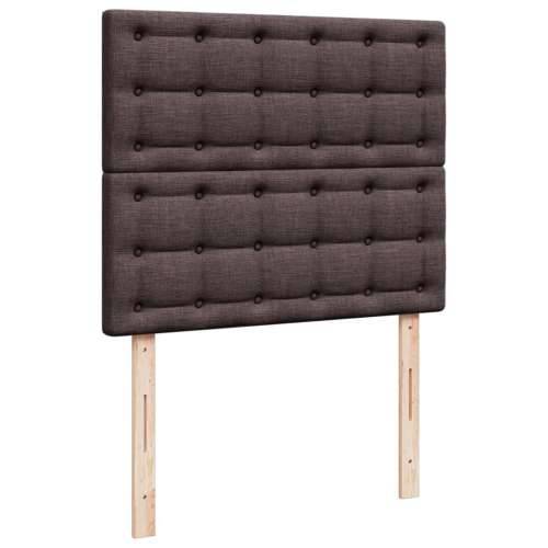 Krevet box spring s madracem tamnosmeđi 120 x 190 cm od tkanine - Tamno smeđa 120 x 190 cm gumbi Cijena