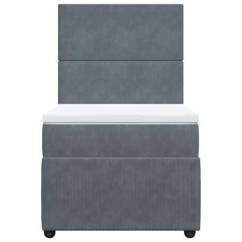 Box spring krevet s madracem tamnosivi 100x200 cm baršunasti - Tamno siva 100 x 200 cm Gladak dizajn Cijena