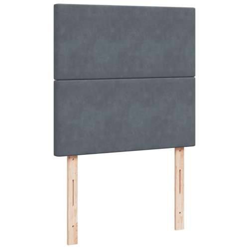Box spring krevet s madracem tamnosivi 100x200 cm baršunasti - Tamno siva 100 x 200 cm Gladak dizajn Cijena