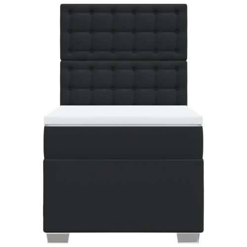 Krevet s oprugama i madracem crni 90x190 cm od umjetne kože - Crna 90 x 190 cm gumbi Cijena