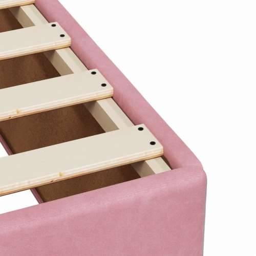 Box spring krevet s madracem ružičasti 80 x 200 cm baršunasti - Ružičasta 80 x 200 cm Gladak dizajn Cijena