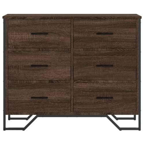 Komoda smeđa boja hrasta 91x35,5x74,5 cm konstruirano drvo - Smeđi hrast 1 Cijena