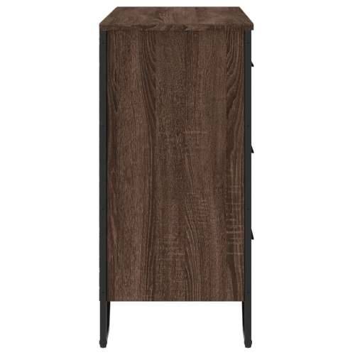 Komoda smeđa boja hrasta 91x35,5x74,5 cm konstruirano drvo - Smeđi hrast 1 Cijena
