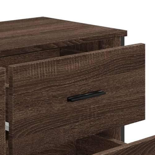 Komoda smeđa boja hrasta 91x35,5x74,5 cm konstruirano drvo - Smeđi hrast 1 Cijena