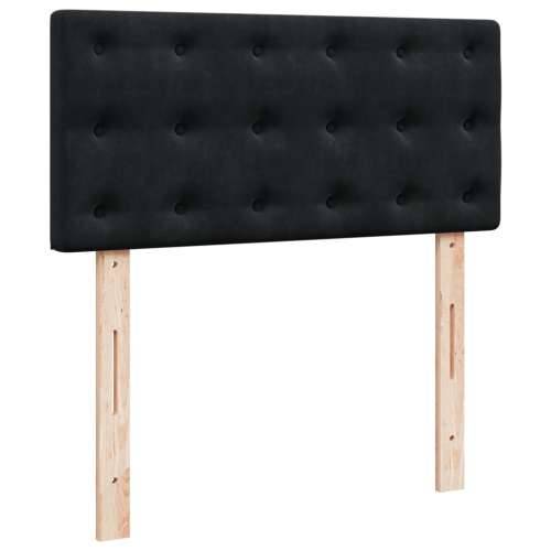 Box spring krevet s madracem crni 90x190 cm baršunasti - Crna 90 x 190 cm gumbi Cijena