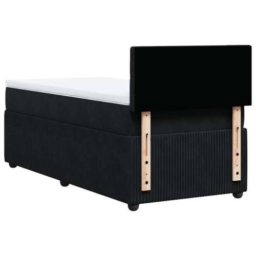 Box spring krevet s madracem crni 90x190 cm baršunasti - Crna 90 x 190 cm gumbi Cijena