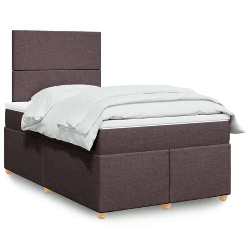 Krevet box spring s madracem tamnosmeđi 120 x 190 cm od tkanine - Tamno smeđa 120 x 190 cm Gladak dizajn Cijena