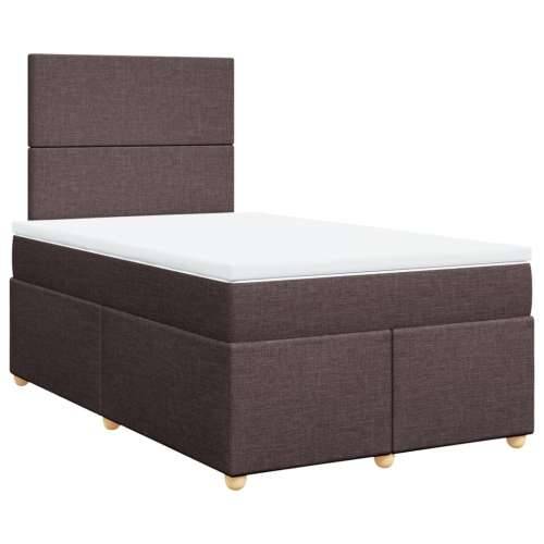 Krevet box spring s madracem tamnosmeđi 120 x 190 cm od tkanine - Tamno smeđa 120 x 190 cm Gladak dizajn Cijena