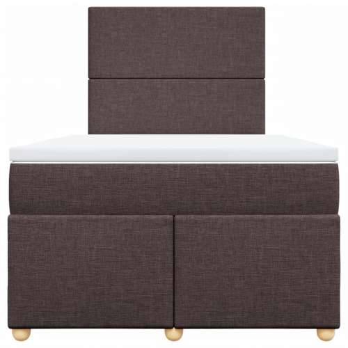 Krevet box spring s madracem tamnosmeđi 120 x 190 cm od tkanine - Tamno smeđa 120 x 190 cm Gladak dizajn Cijena