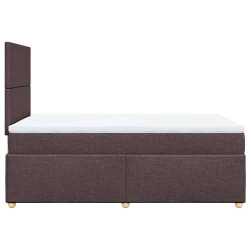 Krevet box spring s madracem tamnosmeđi 120 x 190 cm od tkanine - Tamno smeđa 120 x 190 cm Gladak dizajn Cijena