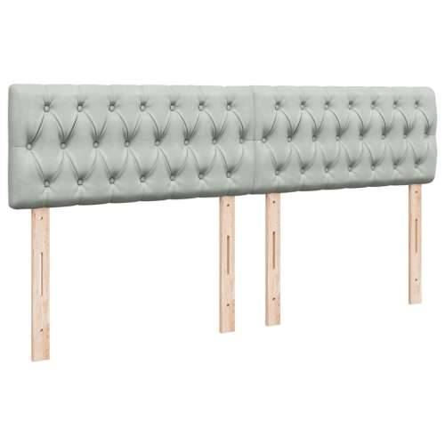 Krevet s oprugama i madracem svjetlosivi 200x200 cm baršunasti - Svjetlosiva 200 x 200 cm Dizajn s gumbima Cijena