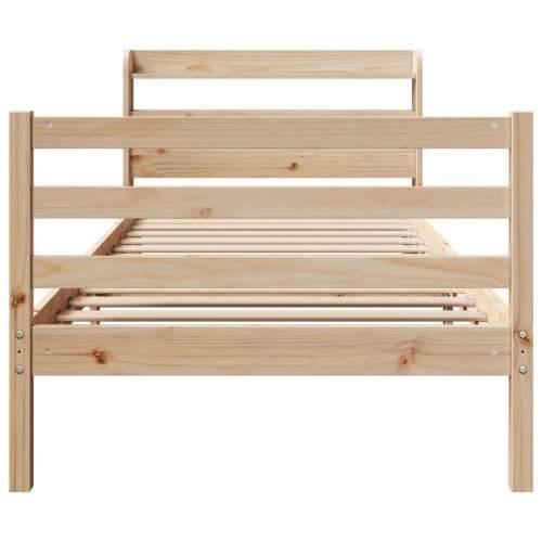 Okvir kreveta s uzglavljem 75x190 cm od borovine - Prirodna 75 x 190 cm Cijena