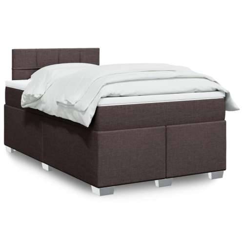 Krevet box spring s madracem tamnosmeđi 120 x 190 cm od tkanine - Tamno smeđa 120 x 190 cm Blok s kvadratima Cijena