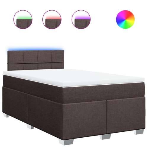 Krevet box spring s madracem tamnosmeđi 120 x 190 cm od tkanine - Tamno smeđa 120 x 190 cm Blok s kvadratima Cijena