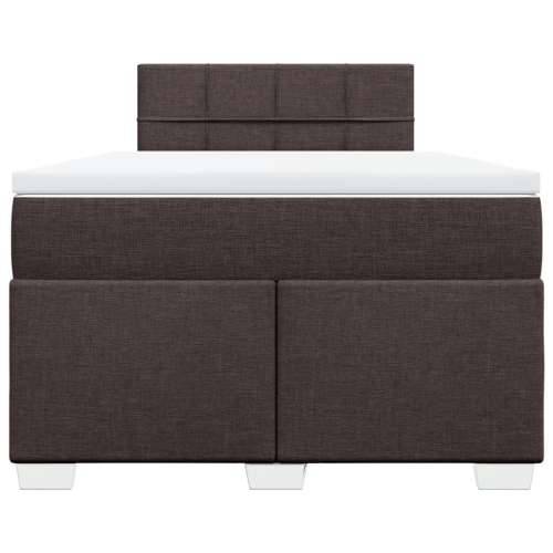 Krevet box spring s madracem tamnosmeđi 120 x 190 cm od tkanine - Tamno smeđa 120 x 190 cm Blok s kvadratima Cijena