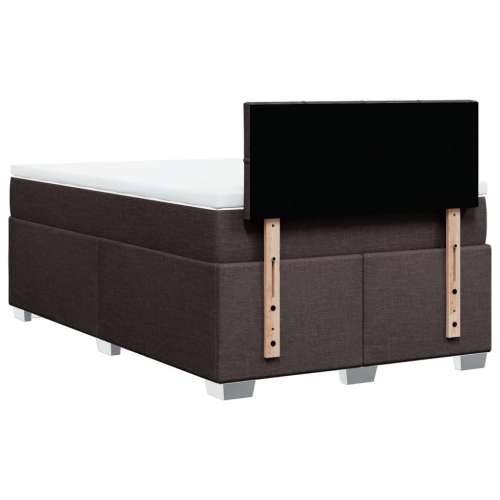 Krevet box spring s madracem tamnosmeđi 120 x 190 cm od tkanine - Tamno smeđa 120 x 190 cm Blok s kvadratima Cijena